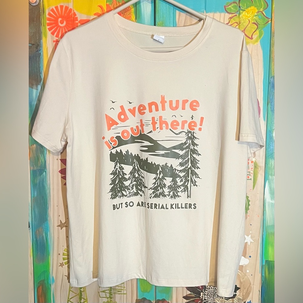 Adventure Graphic Women's Tee - Cream - Picture 1 of 3